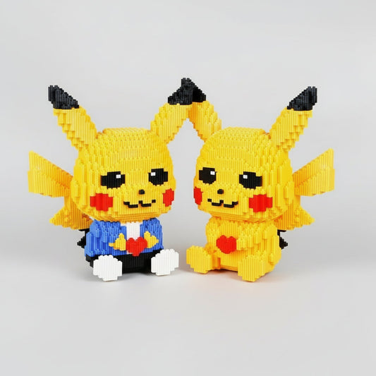 Verliebte gelbes Blitzmonster Bausteinset