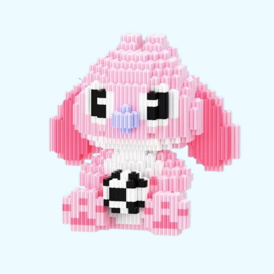 Rosa Wesen mit Ball Bausteinset