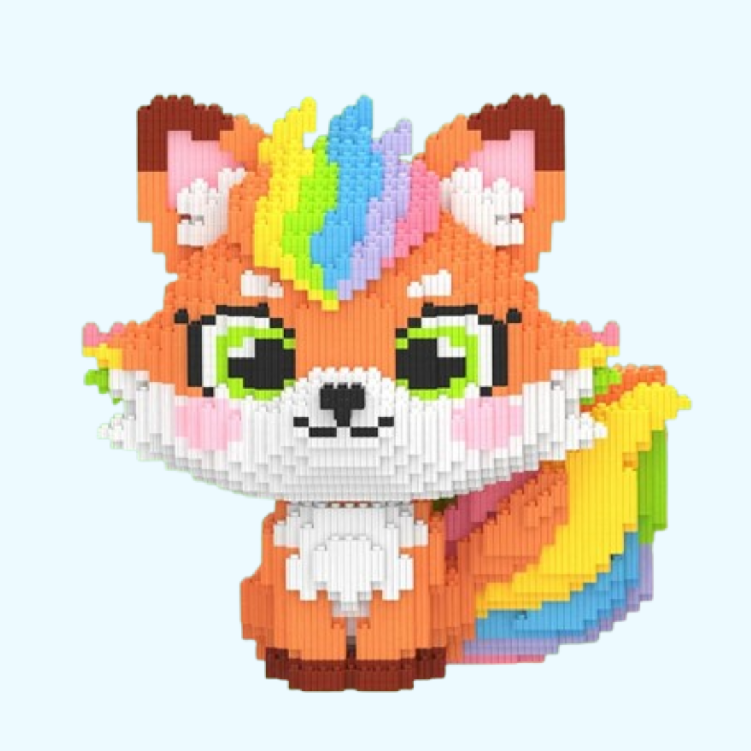 Bunter Fuchs Bausteinset
