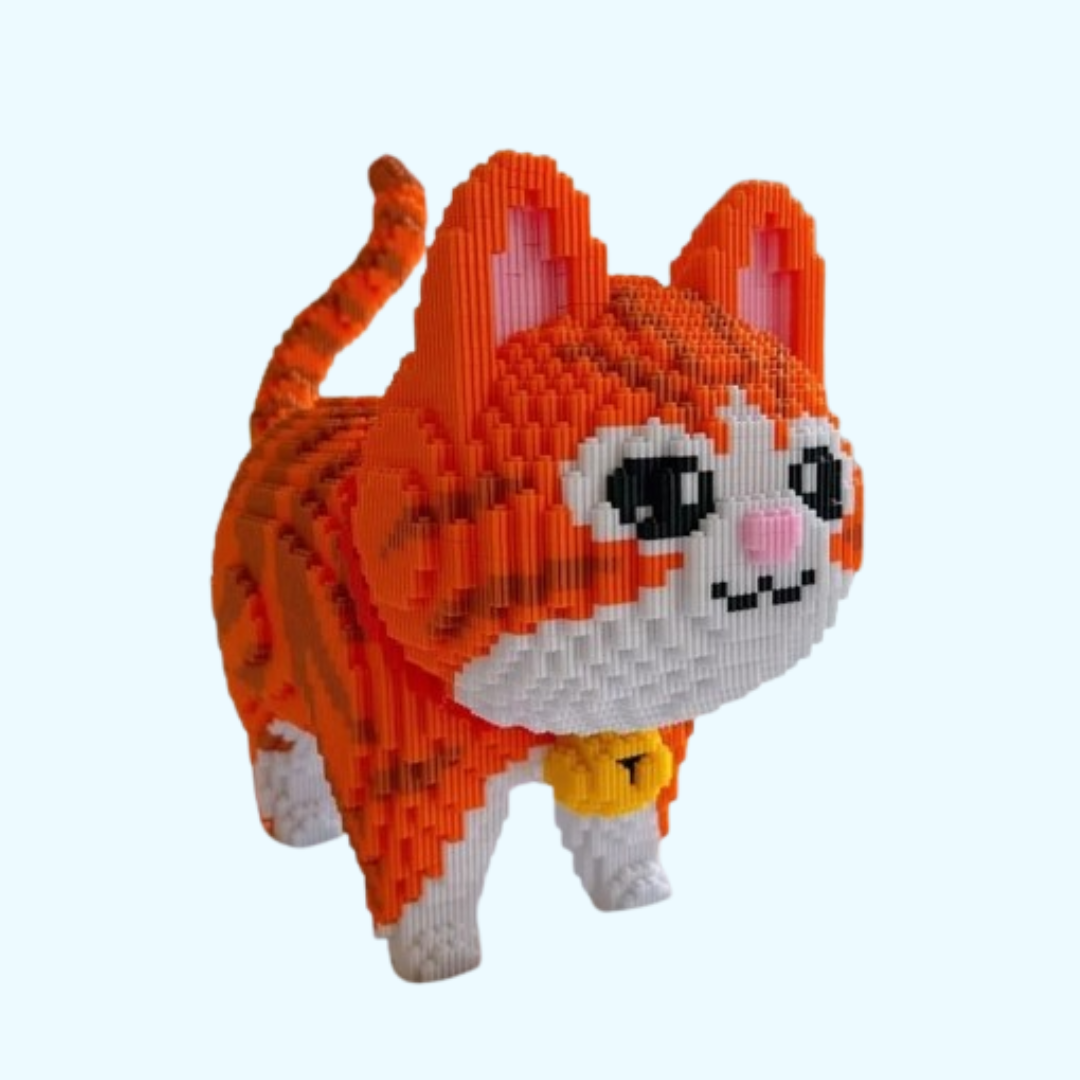 Mega Orange Katze! Bausteinset