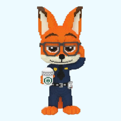 Fuchs mit Brille Bausteinset