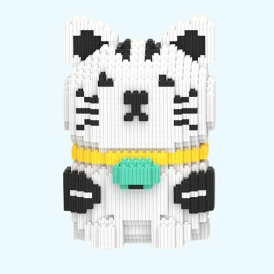 Katze mit Halsband Bausteinset