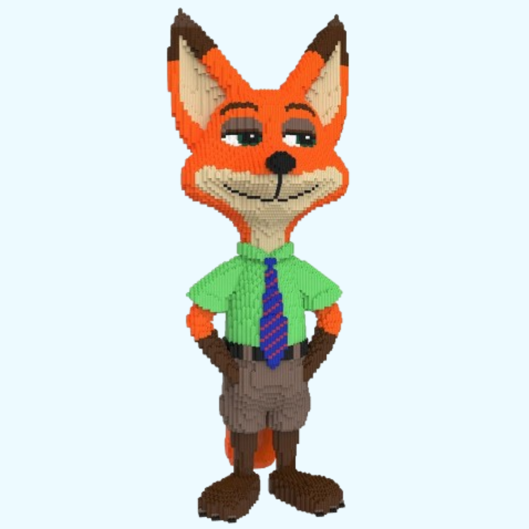 Fuchs mit Krawatte Bausteinset