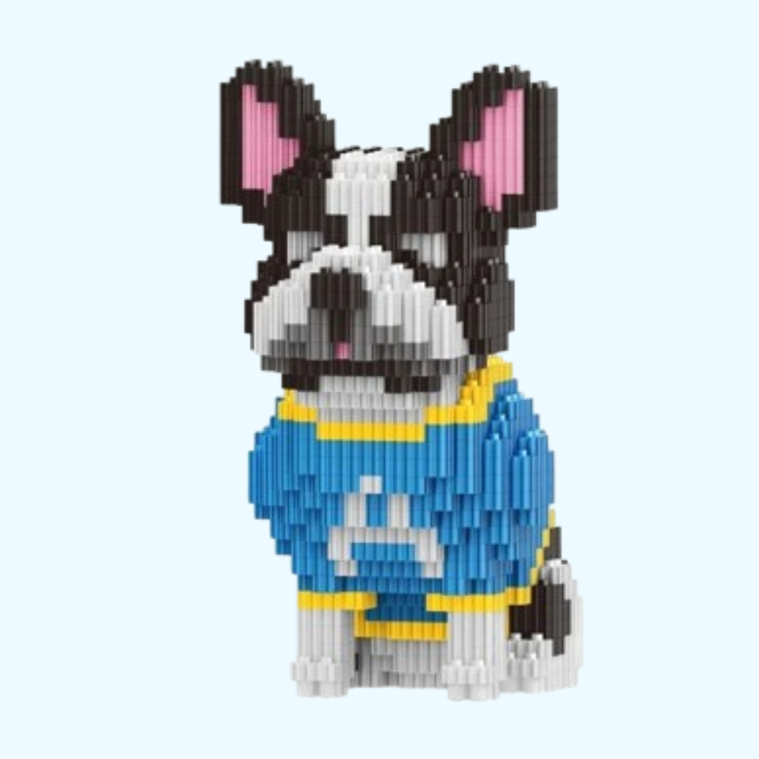 Bulldog mit T-Shirt Bausteinset