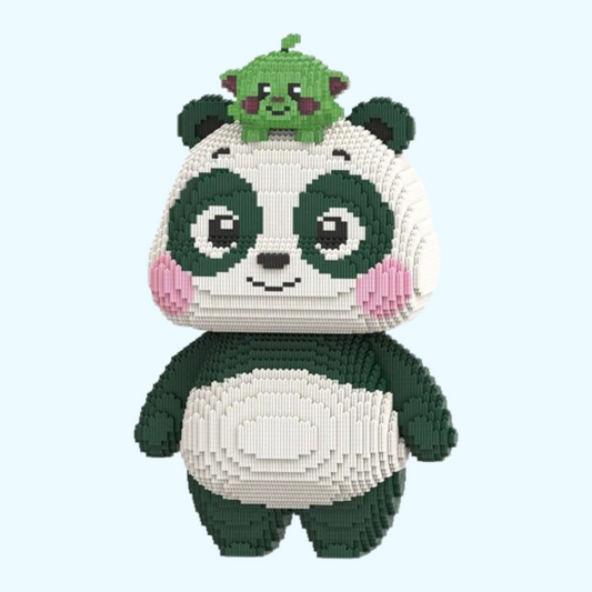 Panda mit Tierchen Bausteinset