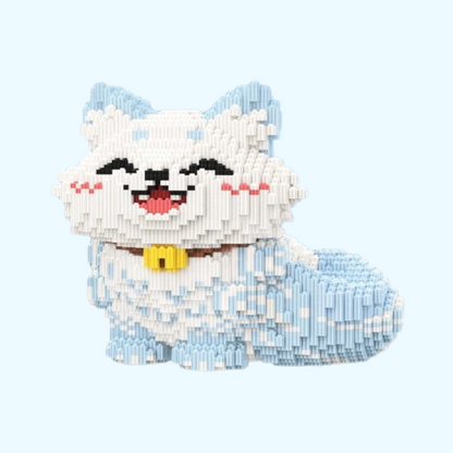 Fröhliche Katze Bausteinset