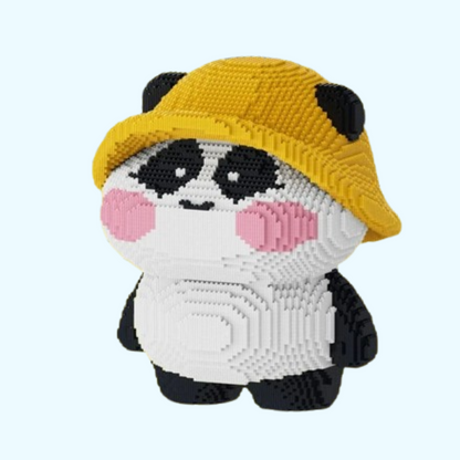Panda mit Hut Bausteinset