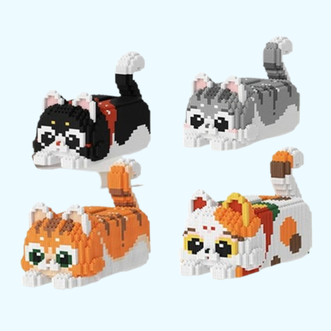 liegende Katze Bausteinset