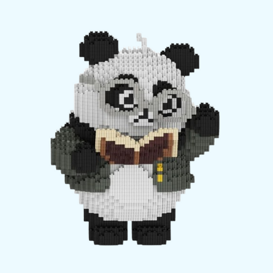 Panda mit Buch Bausteinset