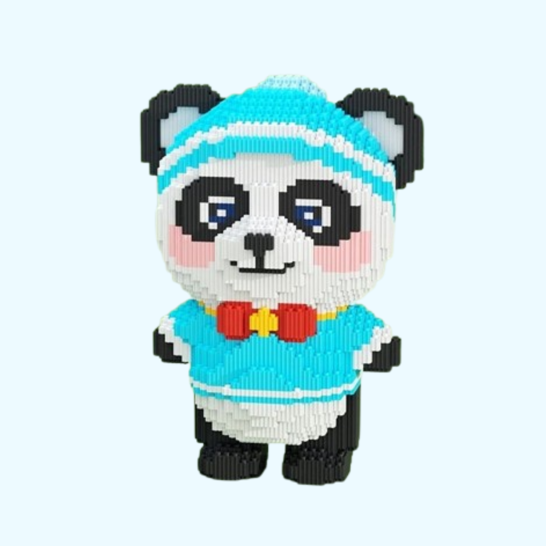 Panda mit Schleife Bausteinset