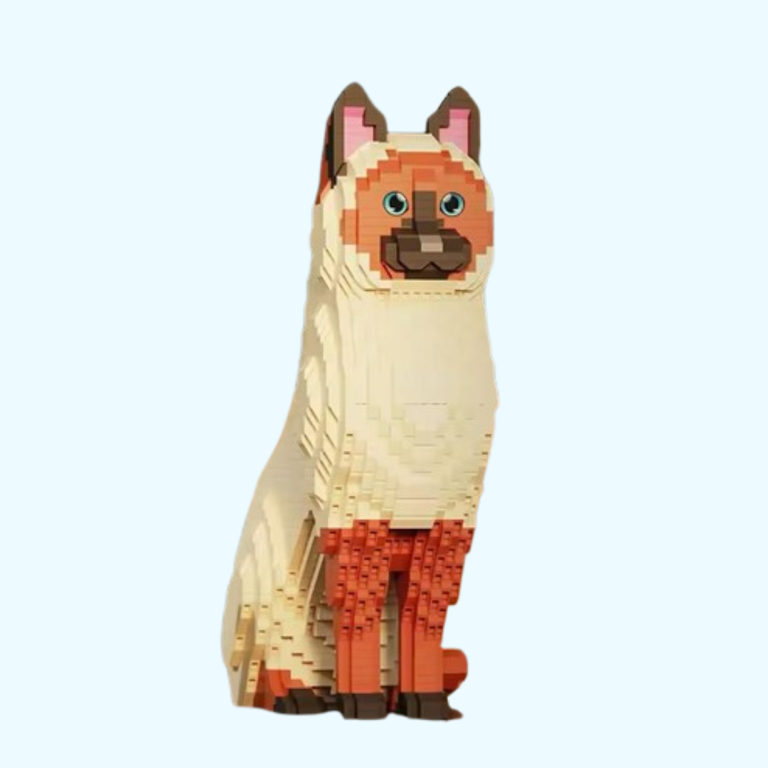 Siamesische Katze Bausteinset
