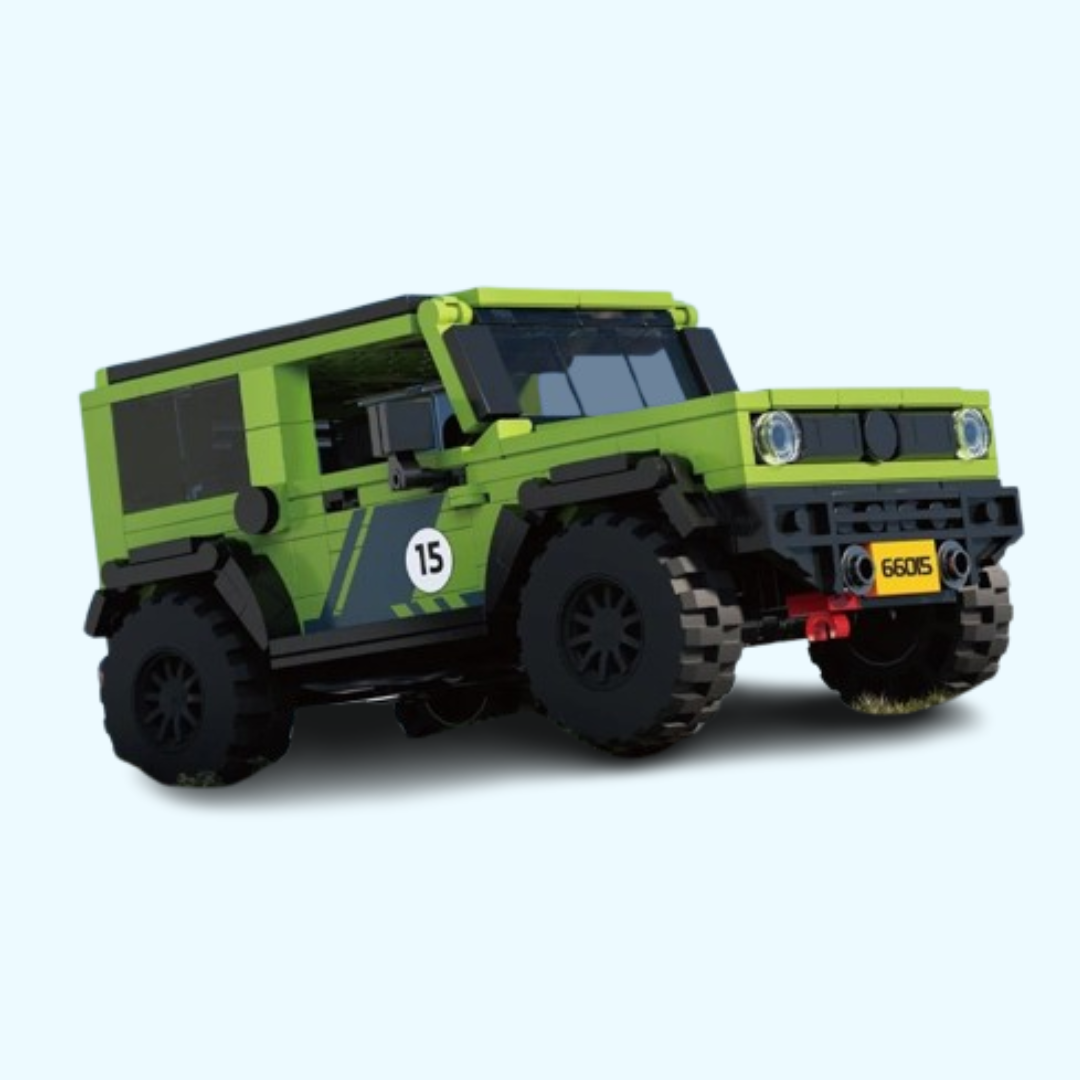 Grünes Rennauto Bausteinset