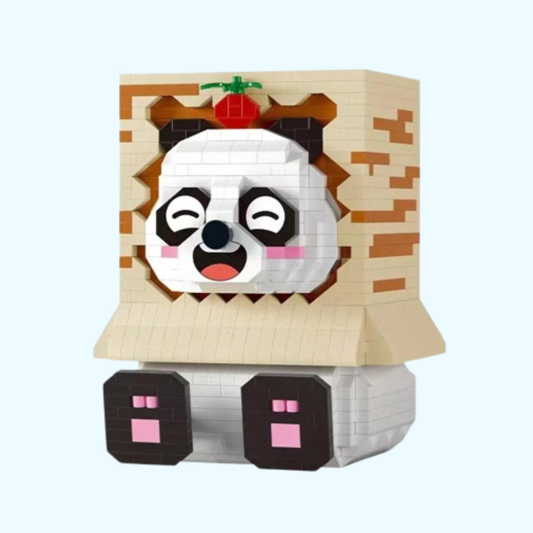 Panda in der Box Handyhalter Bausteinset