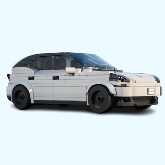Weißes auto Bausteinset