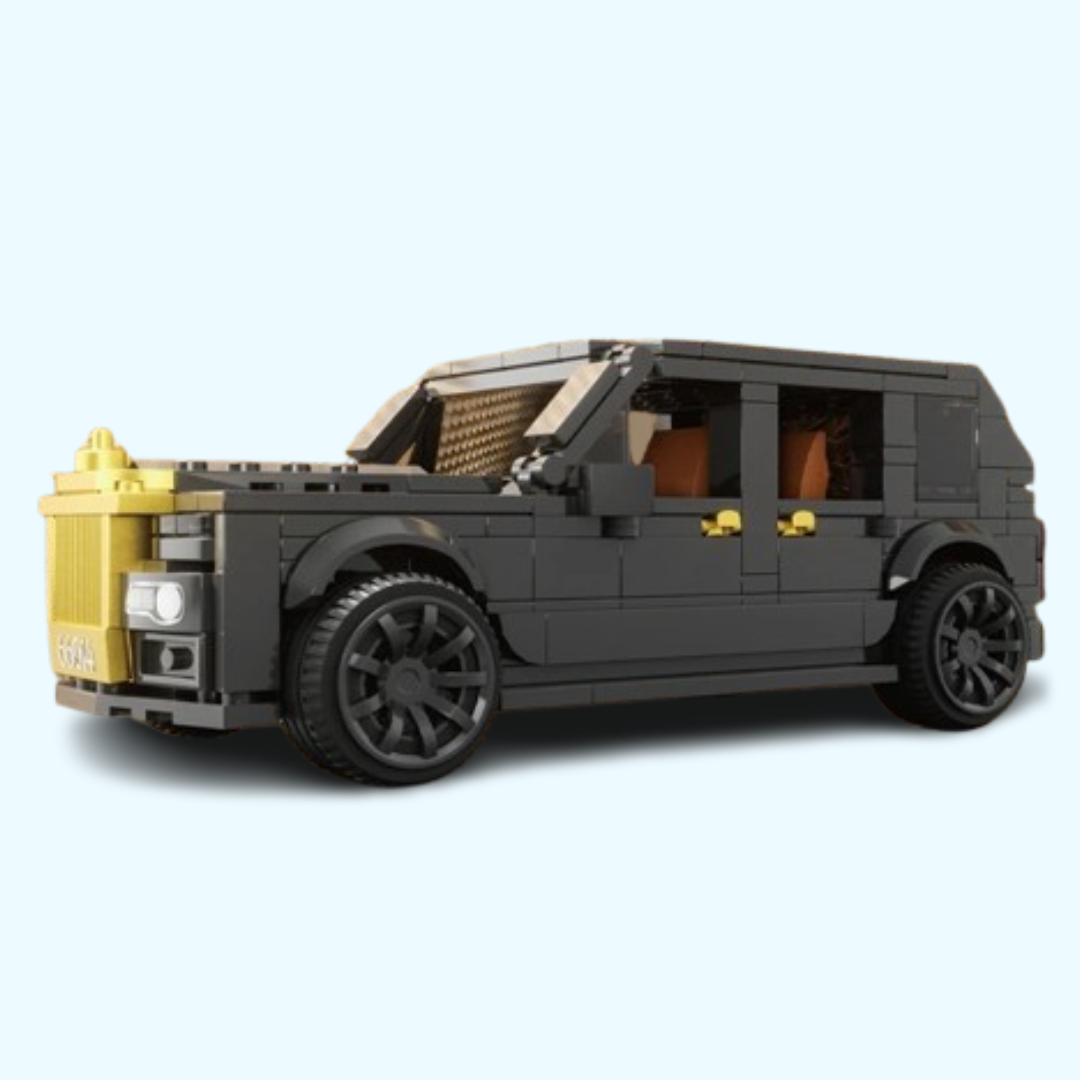Schwarzes auto Bausteinset