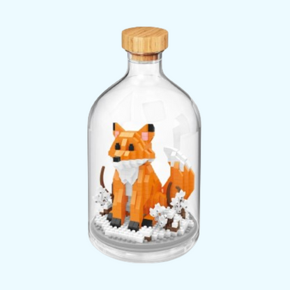 Tier in Flasche Bausteinset