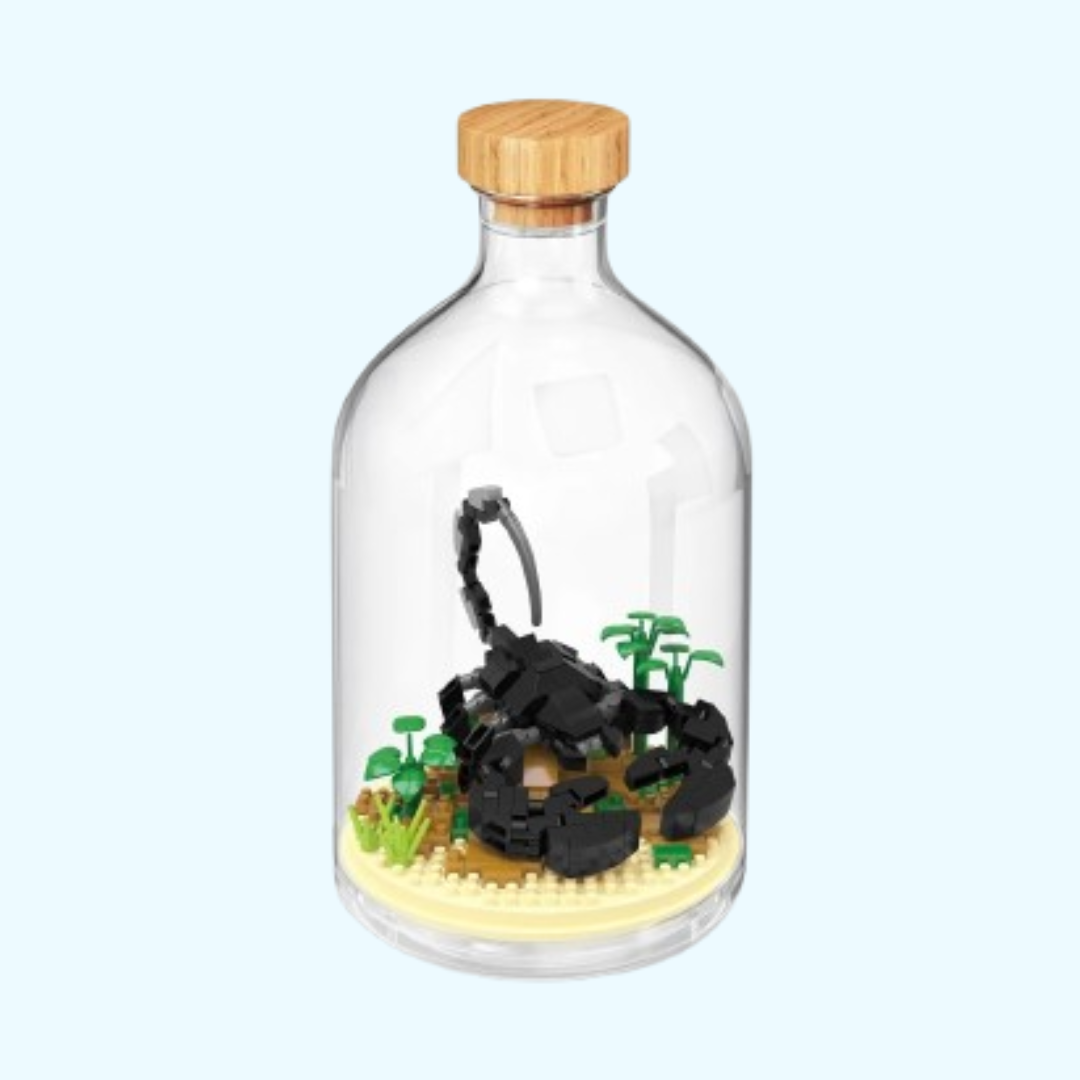 Tier in Flasche Bausteinset