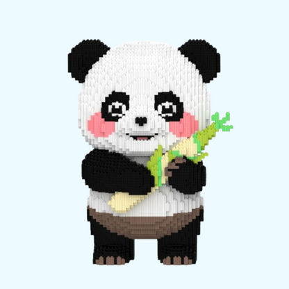 Panda mit Bambus Bausteinset