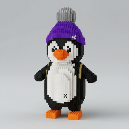 Pinguin mit Mütze Bausteinset