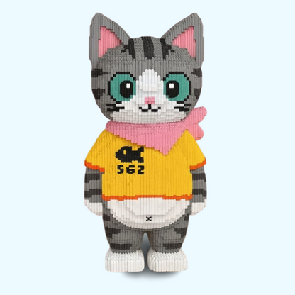 MEGA Katze mit Schal Bausteinset