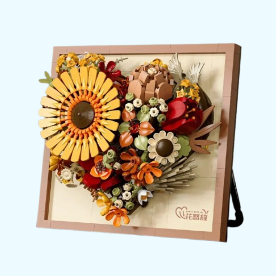 3D Sonnenblumenbild Bausteinset
