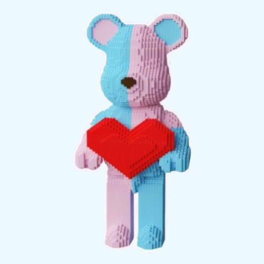 Blau-Rosa Bär Bausteinset
