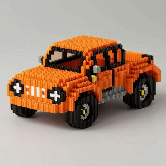 Oranger Truck Bausteinset