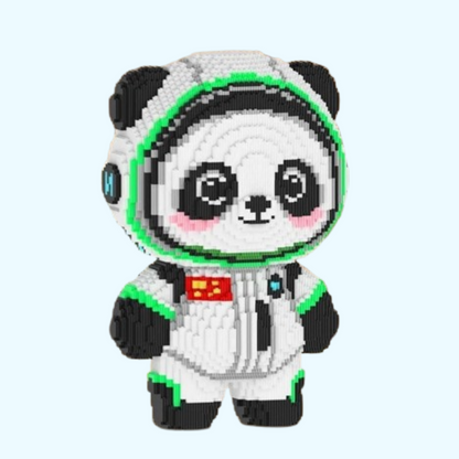 Astronauten-Panda Bausteinset