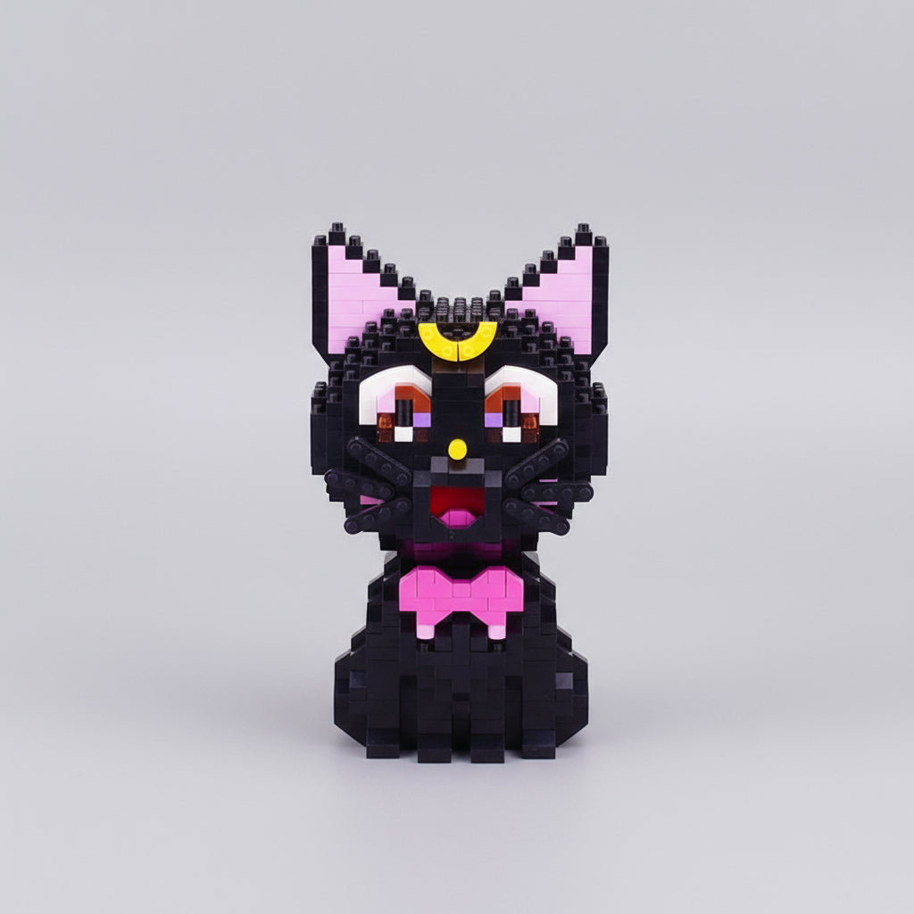 Schwarze Katze Bausteinset