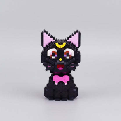 Schwarze Katze Bausteinset