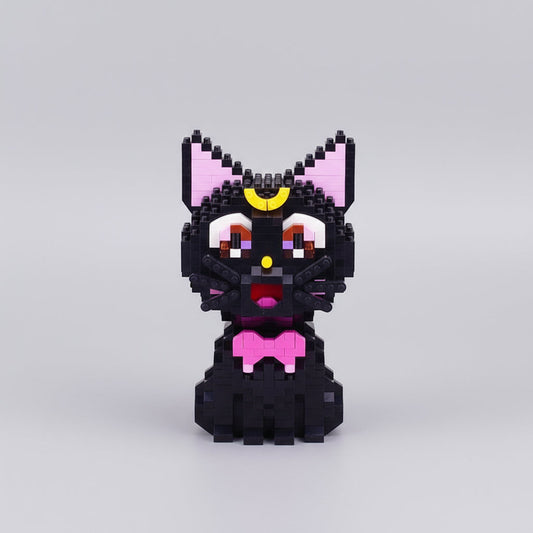Schwarze Katze Bausteinset
